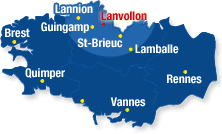 Carte d'implantation de LG Construction